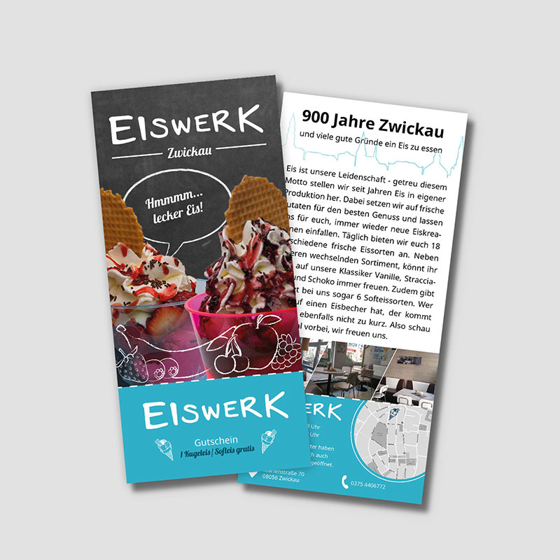 Flyer für das Eiswerk, 2018